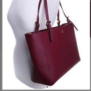 Tory Burch Imperial Garnet Emerson Tote